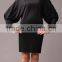 Pretty Steps 2016 elegant ladies casual autumn dress high quality round collar lantern sleeve dress