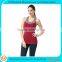 Women's Contrast Scoop Neck Yoga Tank Top With Built-in Shelf Bra