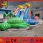 Hot sale inflatable pool side, ocean theme turtle bounce house, pool water slide