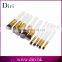 2016  Best private label 10pcs synthetic kabuki makeup brush with Black+ Silver