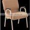 Hot sell item Stacking Metal Used Church Chair wite armrest