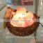 Resin bird nest shaped rock natural crystal salt lamps