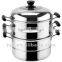 stainnless steel 18/8 steamer pot with Mirror polish & Two-double layer