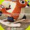 2017 new design lovely plush deer toddlers wooden rocking animals W16D074