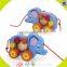 wholesale lovely wooden elephant pull car toy high quality wooden elephant pull car toy W05B034