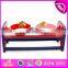High quality safety double pet feeder wooden dog water bowl and food bowl W06F047