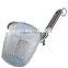 Stainless Round Bottom Udon Noodle Strainer with wooden handle Kitchen Accessories