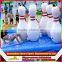 2017 best attractive games inflatable human bowling with factory lower price
