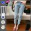 Washing grinding white Euramerican newest style fashion casual pants