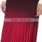 Customized Lady's Apparel Latest High-rise Elastic Waist Pleated Woven Maxi Skirt(DQM003S)