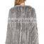 winter high quality custom rabbit fur coats girls OEM service