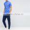 High Quality Hot Sale Custom Short Sleeve Ribbed Cuffs Men's 100% Cotton Breathable Pique 200g Blank Casual Blue Slim Polo Shirt