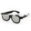 Black plastic frame uv filter sports eyeglasses