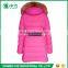 Fashion Style Winter Fur Collar Pink Long Style Duck Down Jacket for Women