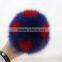 Myfur New Arrived Spot Fox Fur Ball Keyring Bag Charm Pom Pom Keychain