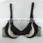 Beautiful lace and cute red bow black sexy ladies bra panty set