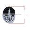 Resin Cameo Embellishments Oval Black & White Tree Pattern