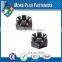 Made in Taiwan Brass Plated Stainless Steel Black Phosphate Half Castle Nut