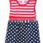 Kids Summer Boutique Clothes 4th of July Baby Short Sleeve T-shirt And Ruffle Stripe Capri