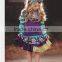 latest stripe ruffle wholesale girls boutique dress