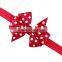 Dot Printed Chiffon Flower Baby Hair Bows