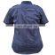 Men's Light Blue PolyCotton Short Sleeve Work Shirts With Epaulet