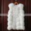 Promotional price wholesale fox fur vest/waistcoat long pattern