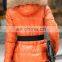 Hot Sell New Design Women Stylish Shiny Down Jacket With Fur Hood