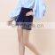 Your Fashion Cotton V-neck Women Shirts With Balloon Sleeves (17030101)