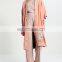 Three Quarter Sleeve Black Flower Embroidered Kimono Cardigan Women