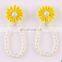 Hot Selling Baby Girls Barefoot Flower Pearl Foot Band Toe Ring Floral Wedding Sandals Socks Anklets Prop Headband 1pc