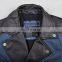 2016 Latest Fashion Mens Leather Jacket With Inserted Half Leather