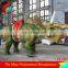 Kids playing riding dinosaur for amusement park