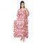 100%Cotton Summer Women's Casual Wear Plus Size Shirt Long Stylish Sleepwear Maxi Dress kaftan Tunic Long Kaftan