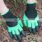 A Pair Latex Gloves with Claws ABS Plastic Gloves for Digging and Planting