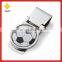 Custom Engraved Logo Metal Gold or Sliver Polished Stainless Steel Round Money Clip for Man