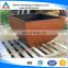 Outdoor Rusty corten weathering steel round planter pot /garden box