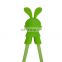 Food grade environmental protection silicone chopsticks headgear for children practice with cute rabbit shape
