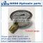 304 stainless steel glycerine or silicone oil filled pressure gauge