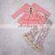 YIFAN Western Little Girl Set Autumn Baby Clothes Flower Cartoon Printed Ruffle Baby Girl Boutique Outfits