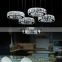 Zhongshan Lighting 5 Rings LED 60W Cristal Chandelier Lights crystal round pendant light for Hotel