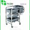 Service Equipment Restaurant Hotel Product 4 Wheel 3-tier Stainless Steel Service Trolley With Square Tub                        
                                                Quality Choice