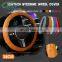 38cm Four Seasons Universal Sport Style Durable in use Leather Braid Steering Wheel Cover Couvre Car Accessories for Toyota VW