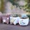 hand-painted design square shape glazed porcelain succulent plant pot