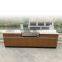 Wood grain door pure white quartz outdoor cabinets garden storage