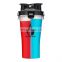 hot selling small  logo outdoor sublimation gym leak proof slim fitness shaker neon colorful shaker bottle with storage
