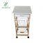 Wood Kitchen Storage Cart Rack with Drawer Shelves Wine rack