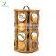 Bamboo Coffee Pod Holder Carousel, 30 Capacity, Brown Coffee Pod Storage Organizer