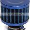 AF001-BL Universal car parts 12mm Cold Air Intake Filter Mini Breather Turbo Vent Cleaner  for Car Motorcycle Engine Parts Blue