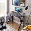 LGB light Gamer Specific Used Blue Gaming Desk Computer PC Racing Table with Headphone Hook